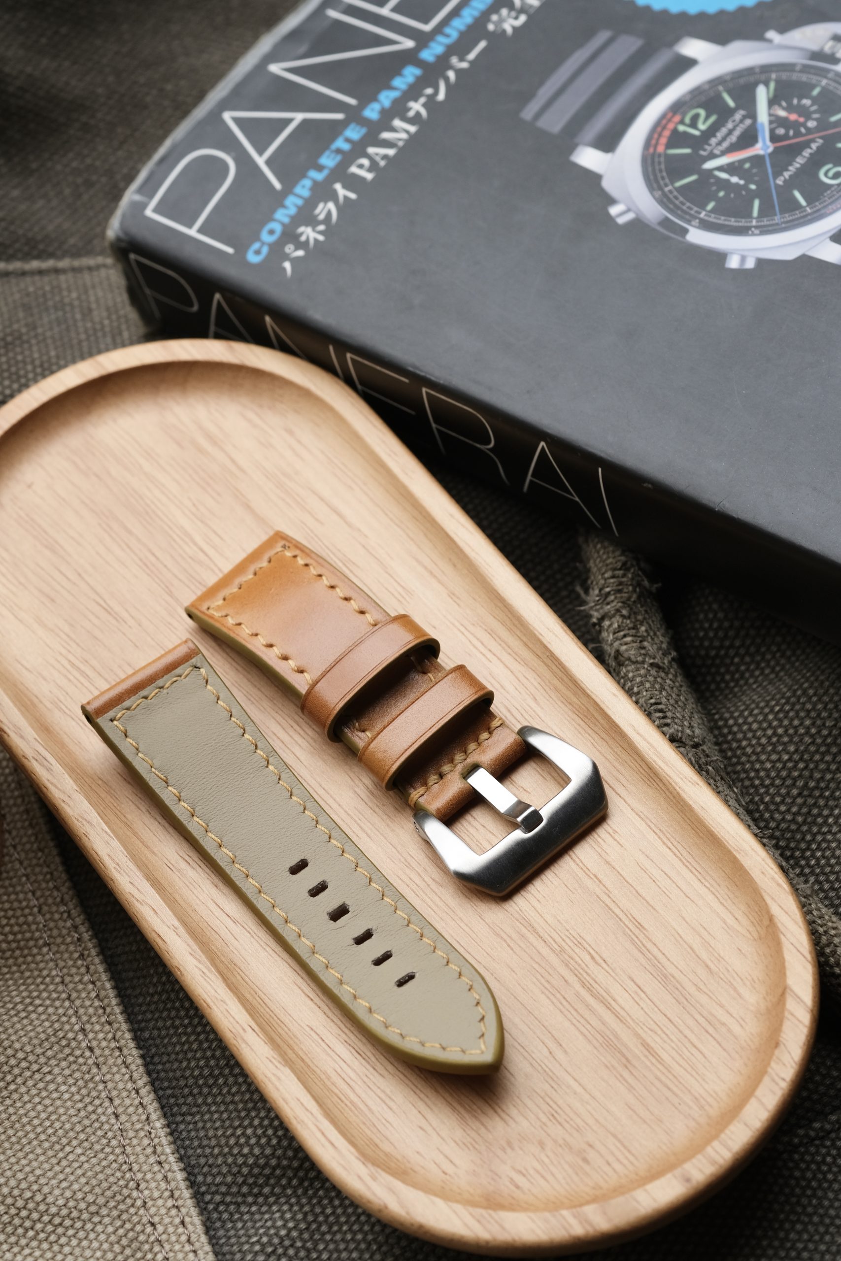 Dây Da Shell Cordovan Cho Panerai (Nâu vàng)211